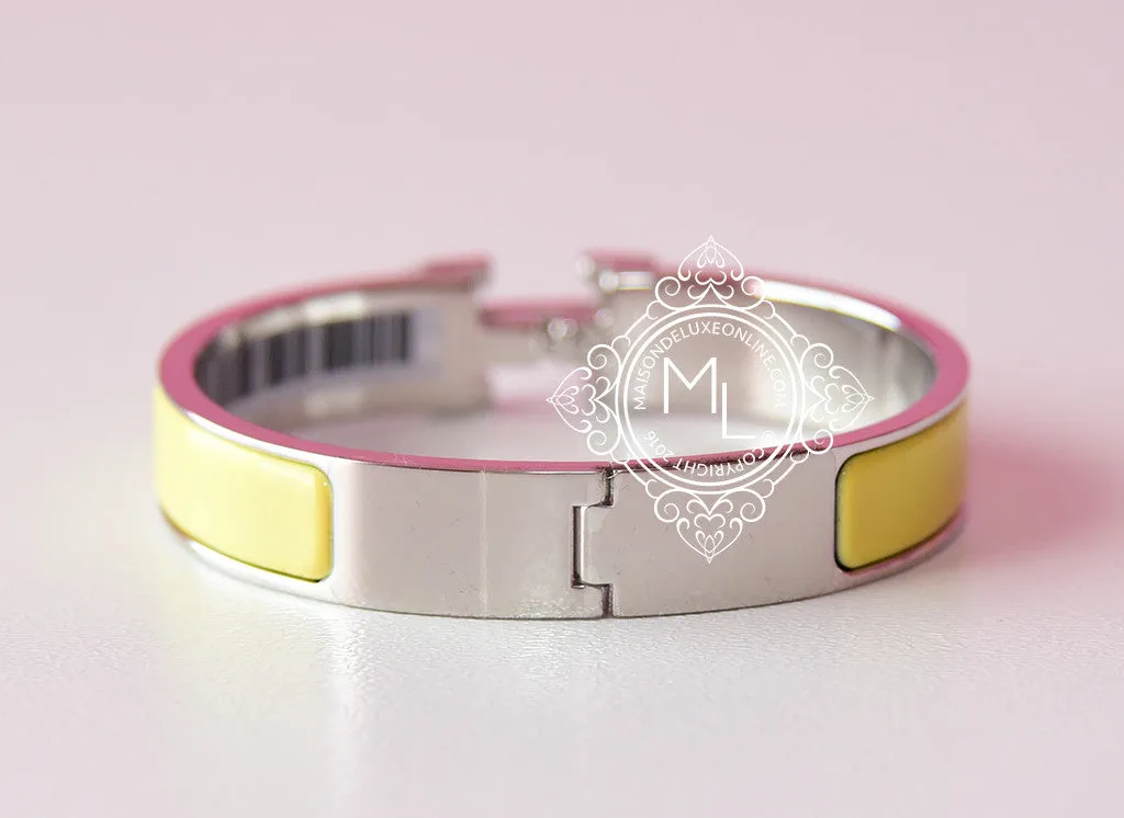 Hermes Jaune Citron Clic Clac Narrow Bracelet