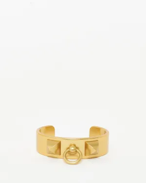 Hermès Gold Medor Aluminium Sunset Bangle Bracelet - T2
