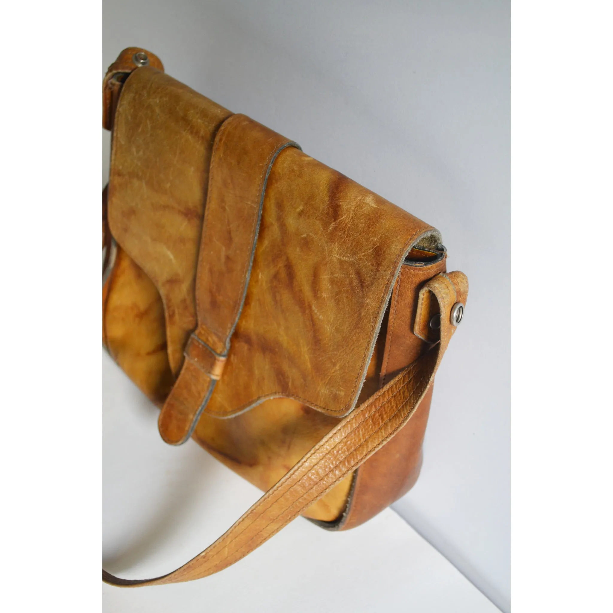 Hippy Brown Leather Shoulder Purse