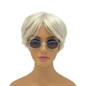 HIÉRO Metal Sunglasses with Geometric Cutouts - Blue