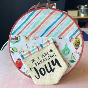 holiday pocket hoop art
