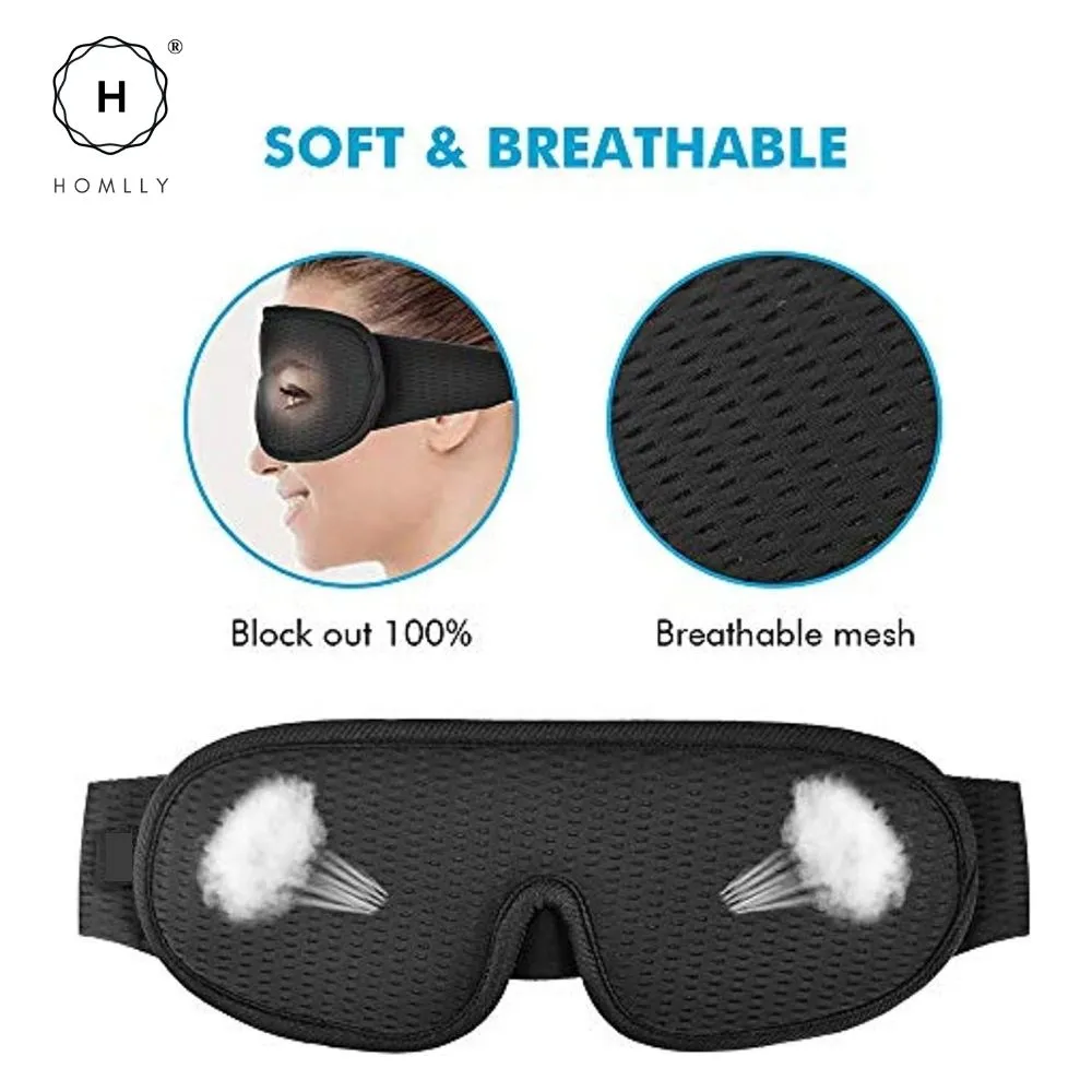 Homlly 99% Blackout 3D Contoured Sleeping Eye Mask Blindfold Shade Cover