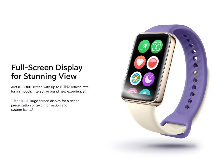 HONOR Band 9 Band 1.57'' Large Screen Curved Edge Design