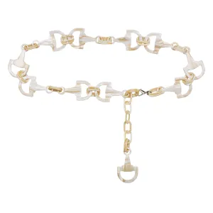 Horsebit White Alba Belt