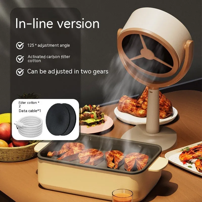 Household Small Desktop Mini Portable Range Hood