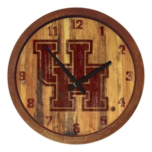 Houston Cougars: Branded "Faux" Barrel Top Wall Clock