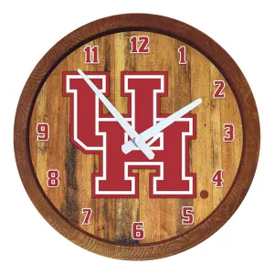 Houston Cougars: "Faux" Barrel Top Wall Clock