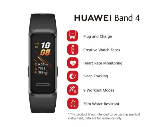 Huawei Band 4 Heart Rate Health Smartwatch (Global Version)