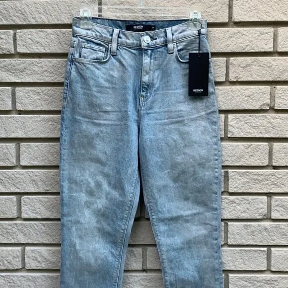 Hudson Jeans Holly High-Rise Straight Metallic Acid Wash Size 24