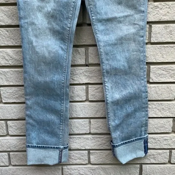Hudson Jeans Holly High-Rise Straight Metallic Acid Wash Size 24