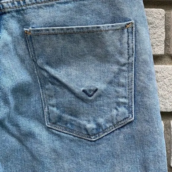 Hudson Jeans Holly High-Rise Straight Metallic Acid Wash Size 24