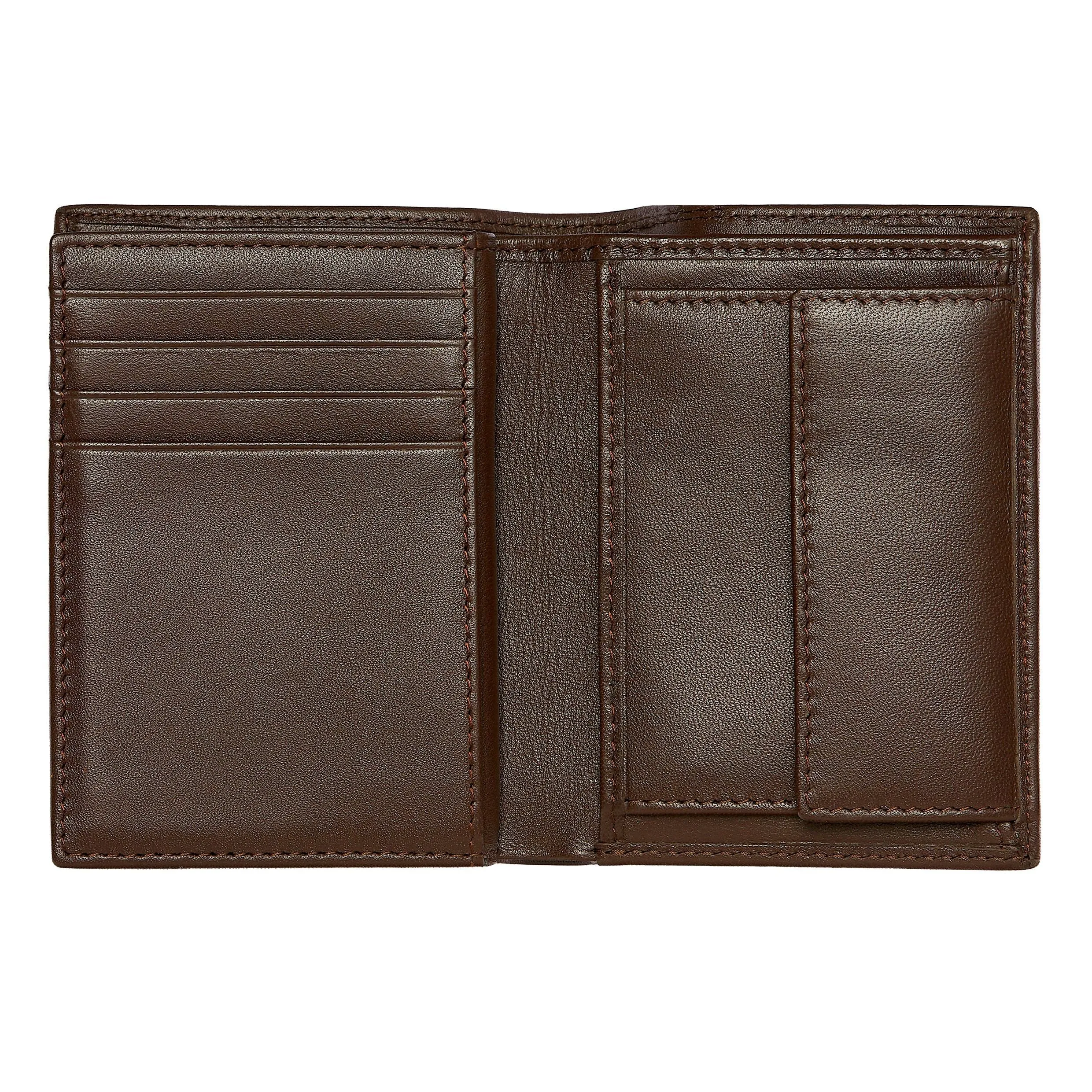 HUGO BOSS HLG403Y - Card holder with flap and money pocket Classic Smooth Brown