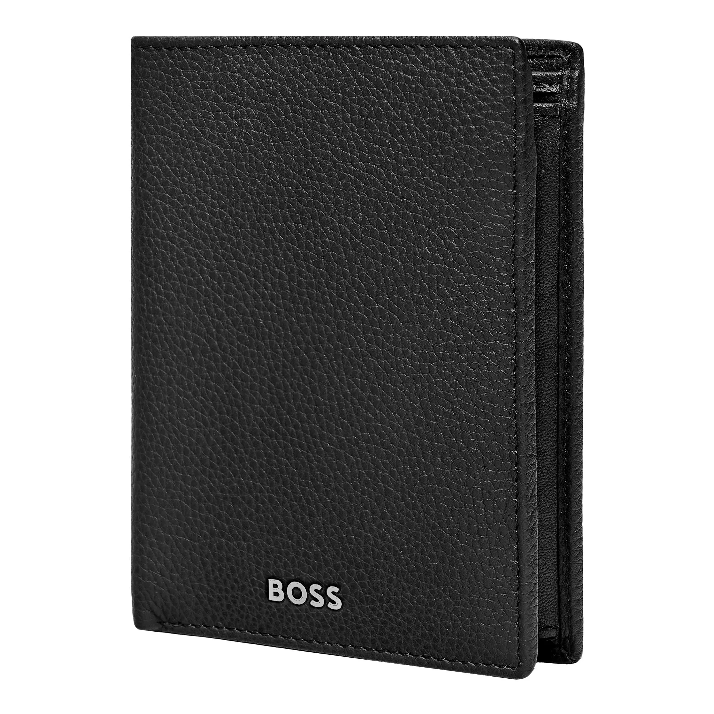 HUGO BOSS HLG416A - Card holder with flap and money pocket Classic Grained Black