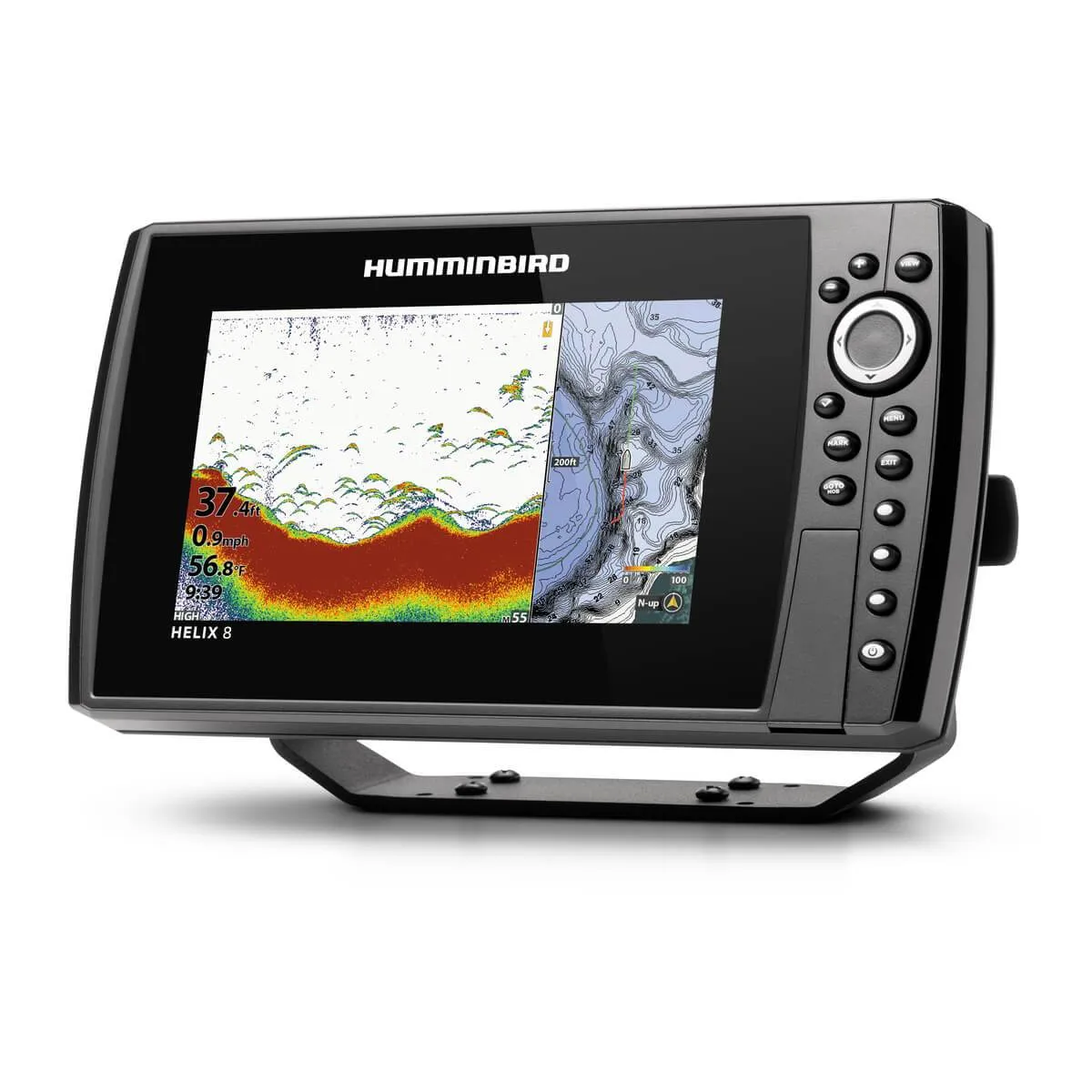 Humminbird Helix 8 Gen 3 G3N Chirp MDI  GPS with Navionics Chartplotter Sonar Sounder Fishfinder Unit - 104570B