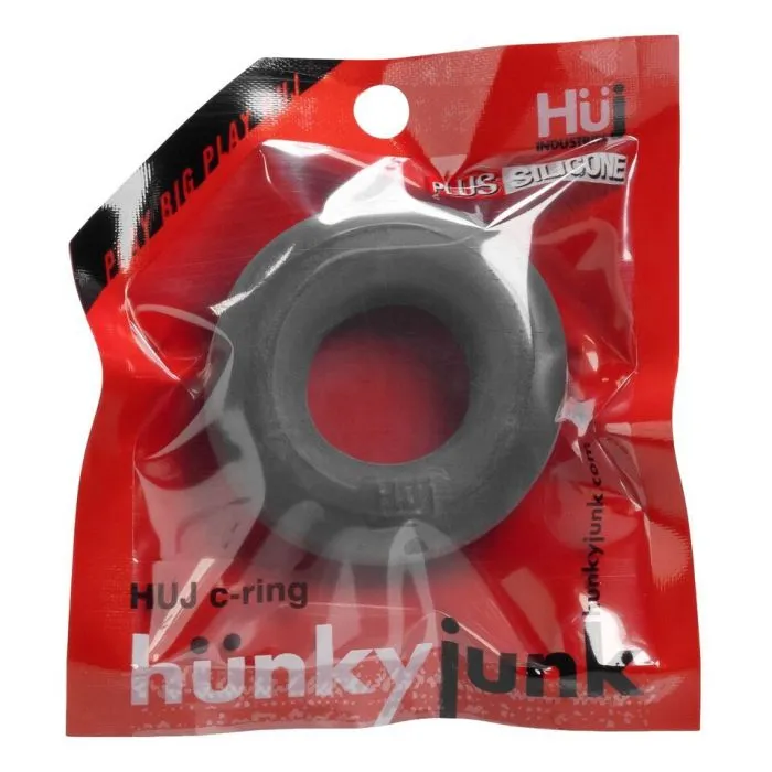 Hunkyjunk HUJ C Ring Grey - Oxball | Stretchy Silicone Cock Ring