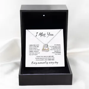 I Miss You Every Moment | Love Dancing Pendant Necklace