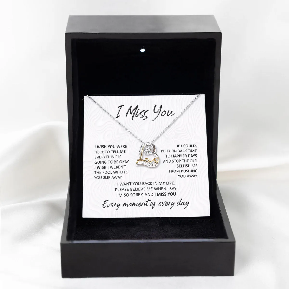 I Miss You Every Moment | Love Dancing Pendant Necklace