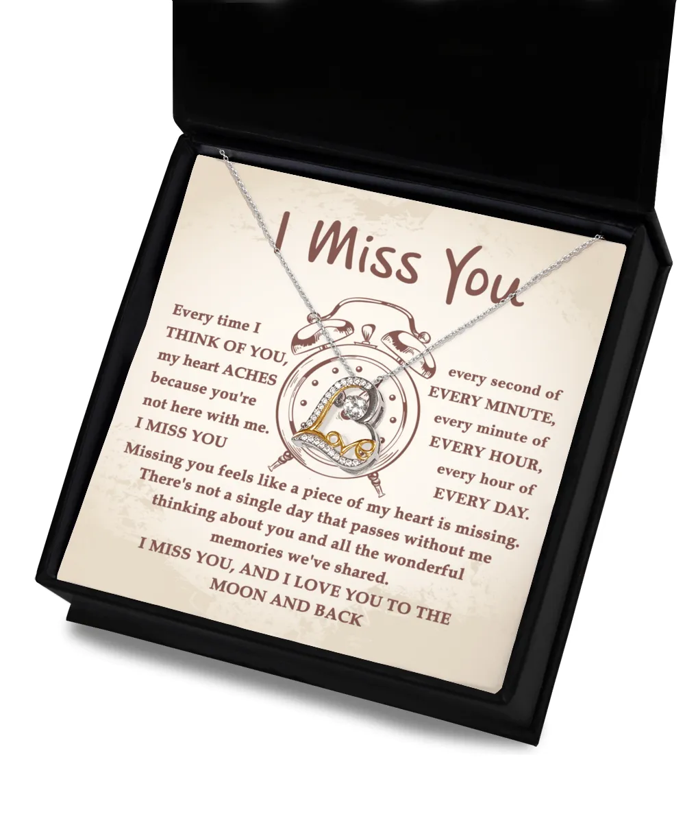 I Miss You Every Second | Love Dancing Necklace