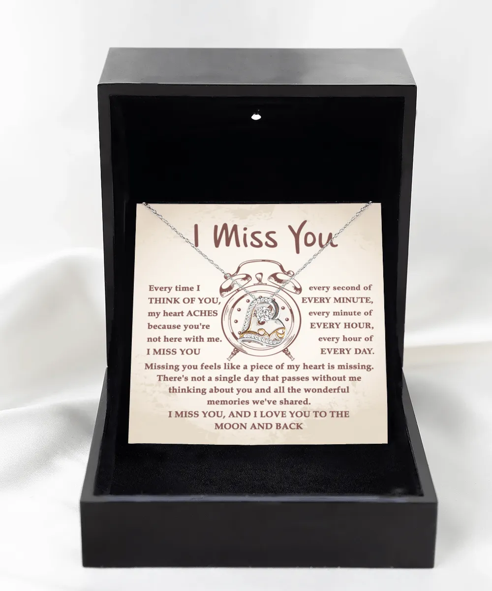 I Miss You Every Second | Love Dancing Necklace