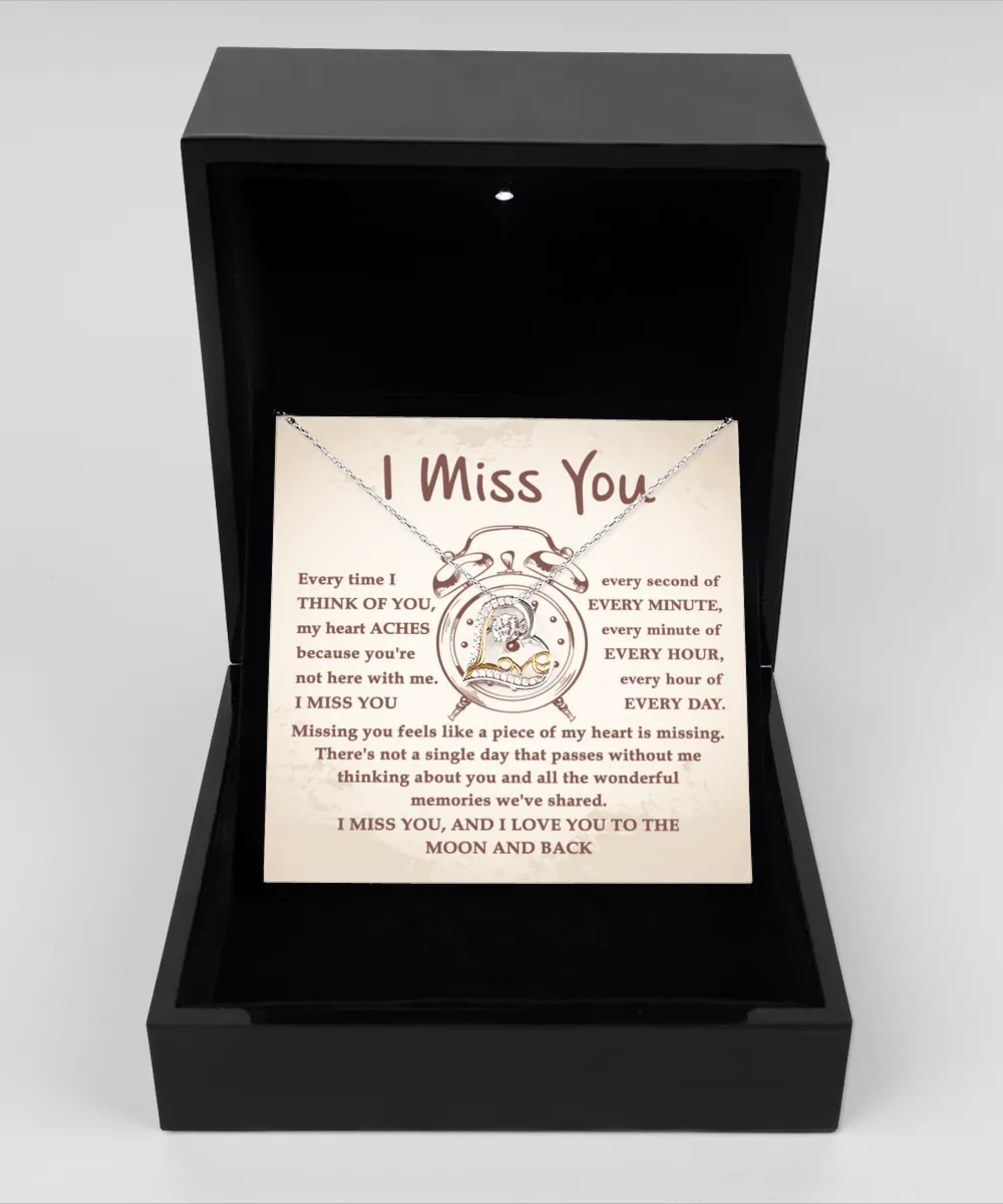 I Miss You Every Second | Love Dancing Necklace