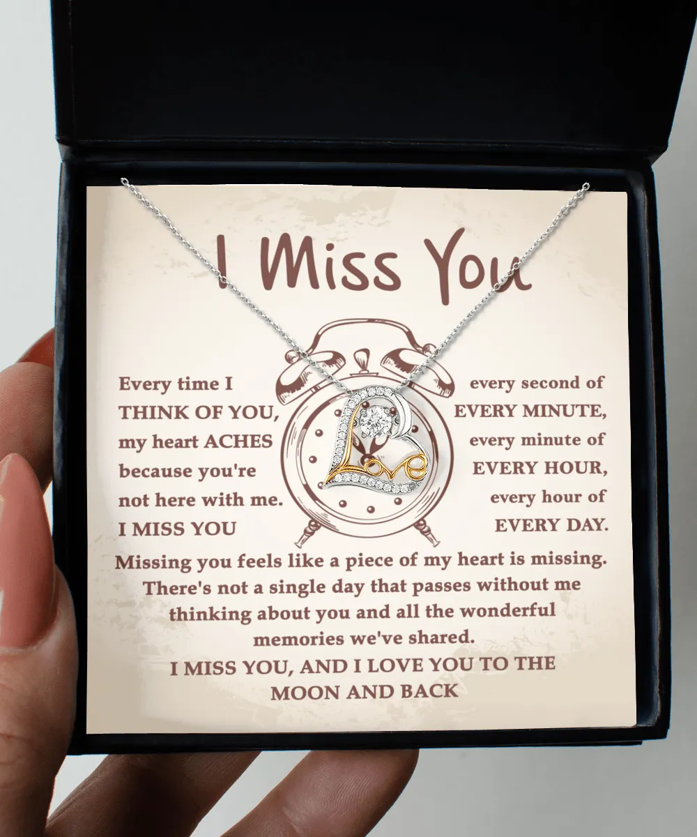 I Miss You Every Second | Love Dancing Necklace
