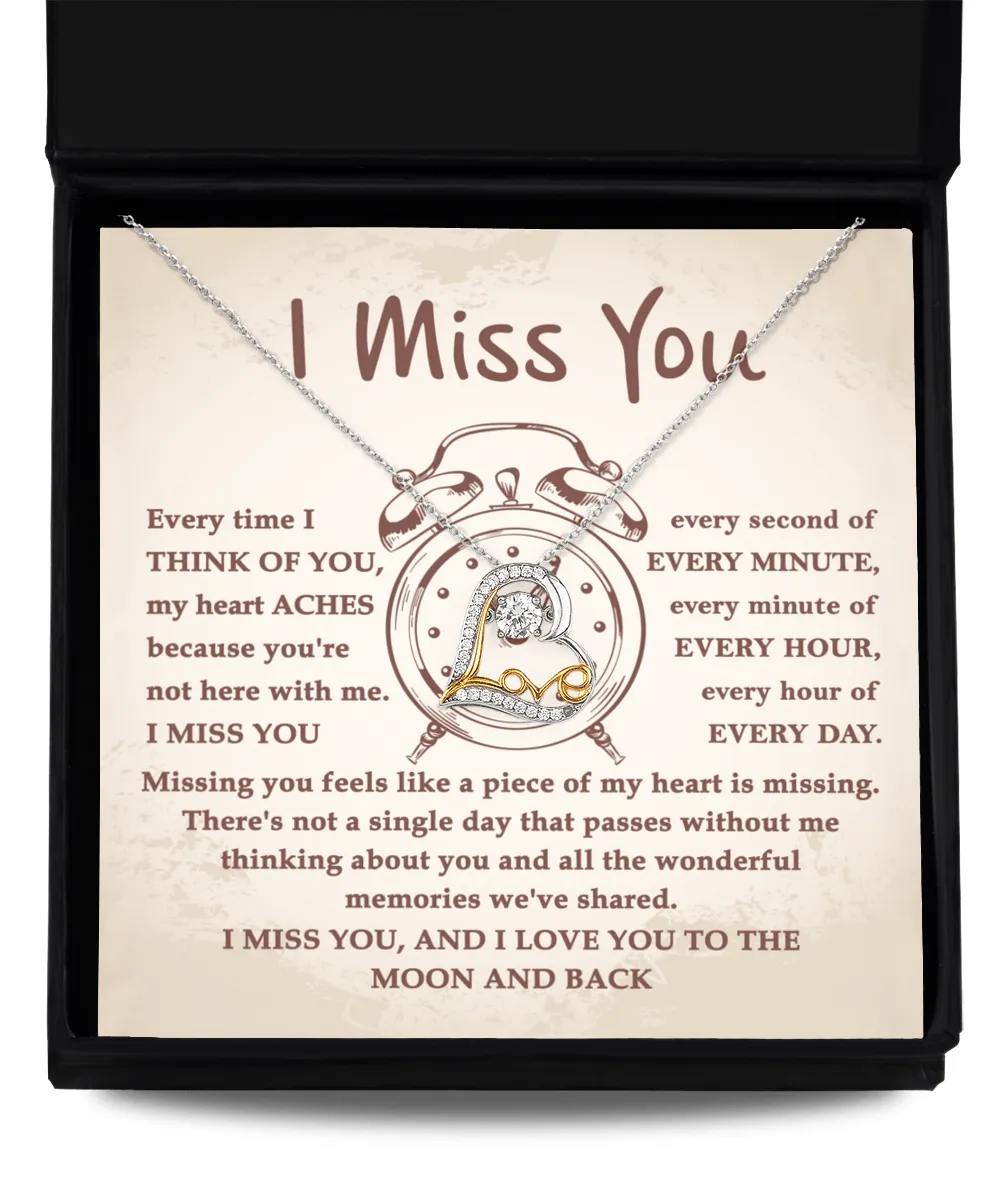 I Miss You Every Second | Love Dancing Necklace
