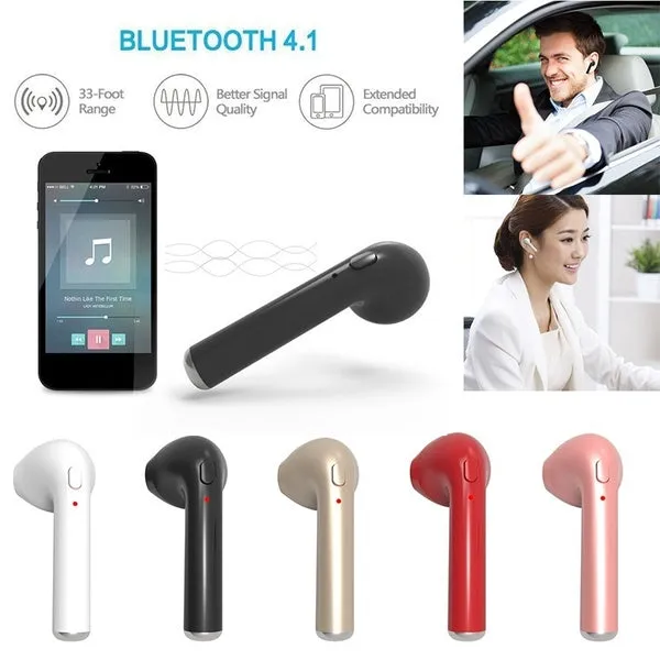 I7S Wireless Earphone Bluetooth Headset In-Ear Earbud with Mic for IPhone 8 7 Plus 7 6 6s 5s for Samsung