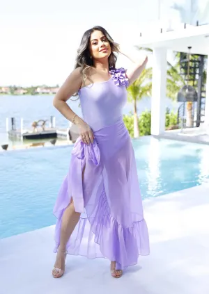 Ibiza Lavander Cover-Up – Sheer Wrap Skirt for Beach & Resort Looks | Luxury Cover-Up 2025