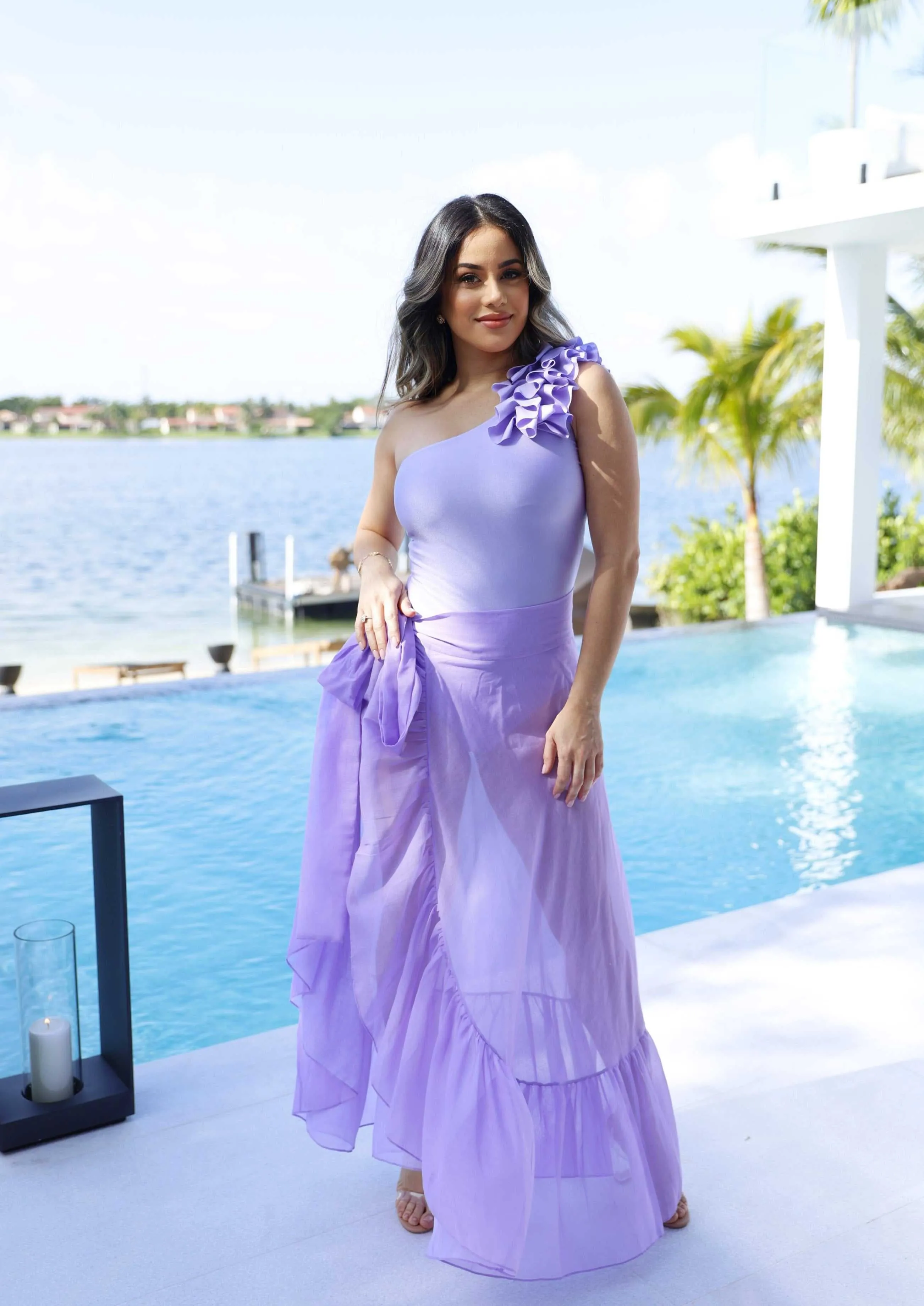 Ibiza Lavander Cover-Up – Sheer Wrap Skirt for Beach & Resort Looks | Luxury Cover-Up 2025