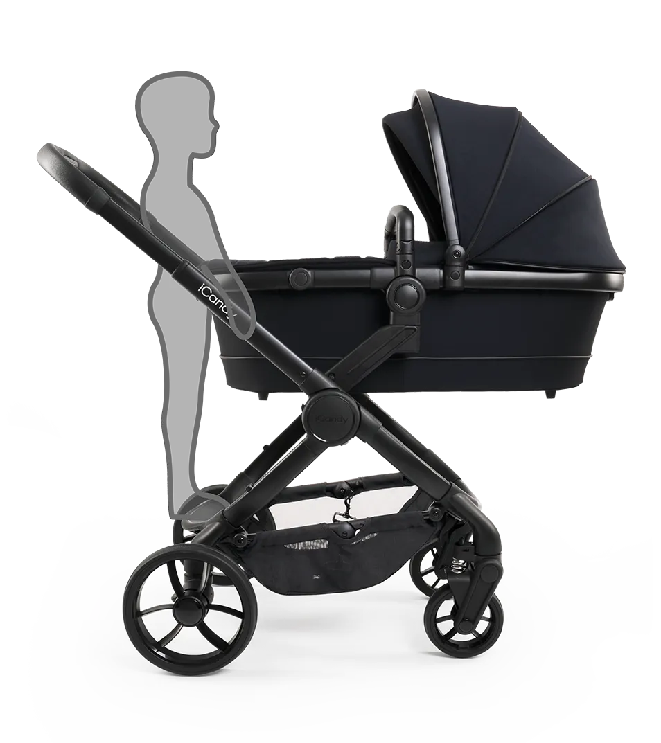 iCandy Peach 7 Complete Bundle with Cocoon Car Seat & Base - Black Edition - In Store Only