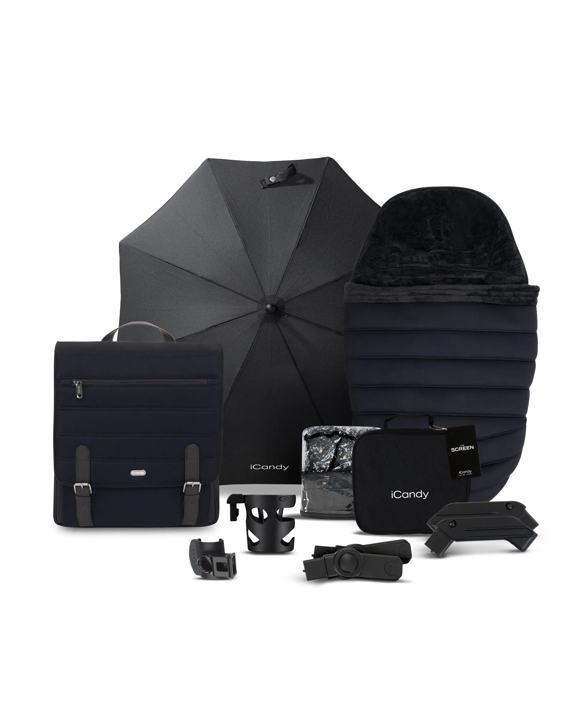 iCandy Peach 7 Complete Bundle with Cocoon Car Seat & Base - Black Edition - In Store Only