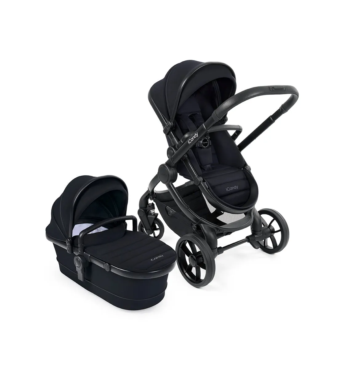 iCandy Peach 7 Complete Bundle with Cocoon Car Seat & Base - Black Edition - In Store Only
