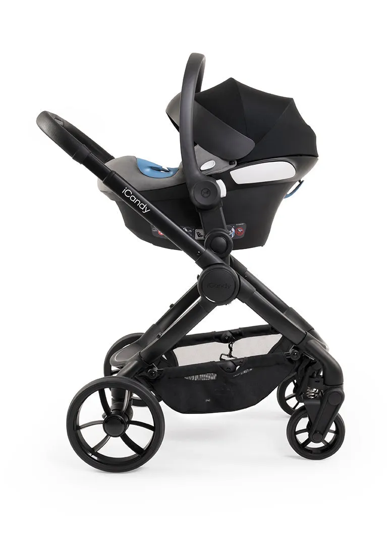 iCandy Peach 7 Complete Bundle with Cocoon Car Seat & Base - Black Edition - In Store Only