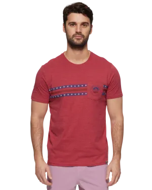 ICON LOGO STRIPED POCKET TEE