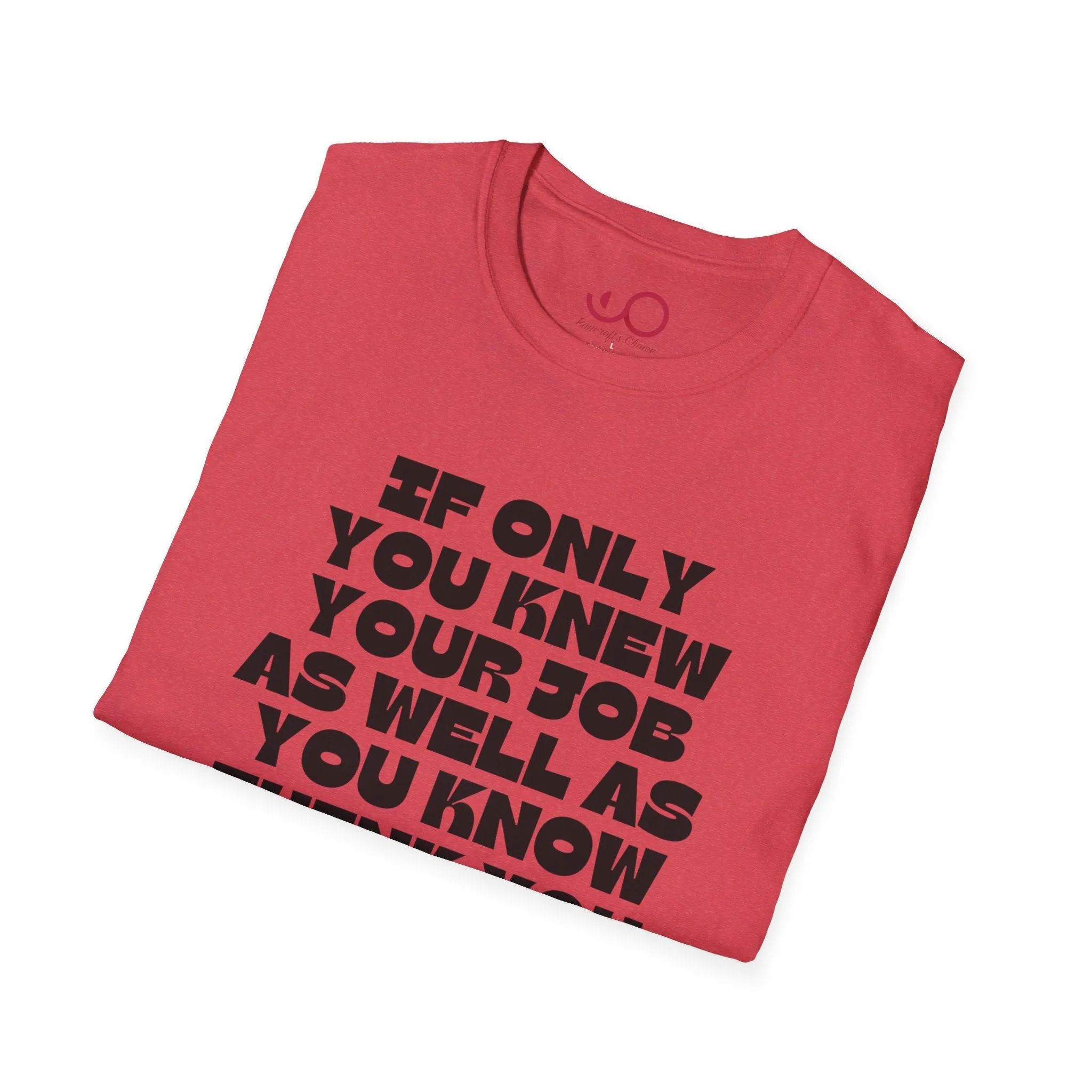 If Only You Knew Your Job As Well As You Know MIne Unisex Softstyle T-Shirt