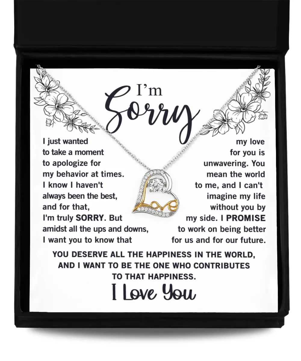 I'm Sorry, I Love You Love Dancing Necklace