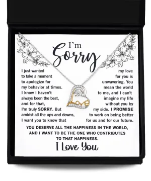 I'm Sorry, I Love You Love Dancing Necklace