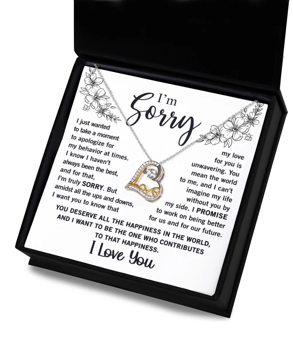 I'm Sorry, I Love You Love Dancing Necklace