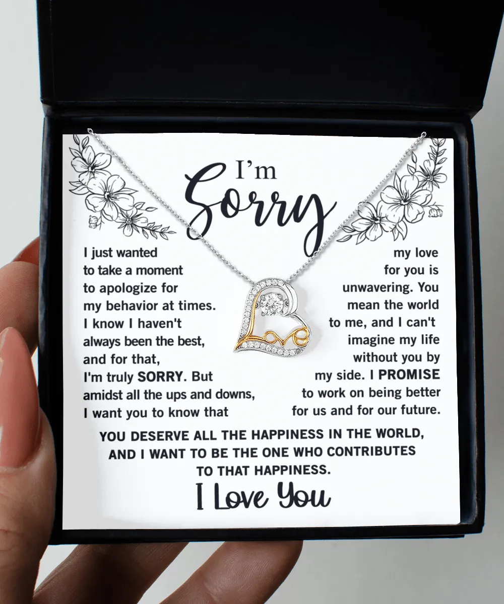 I'm Sorry, I Love You Love Dancing Necklace