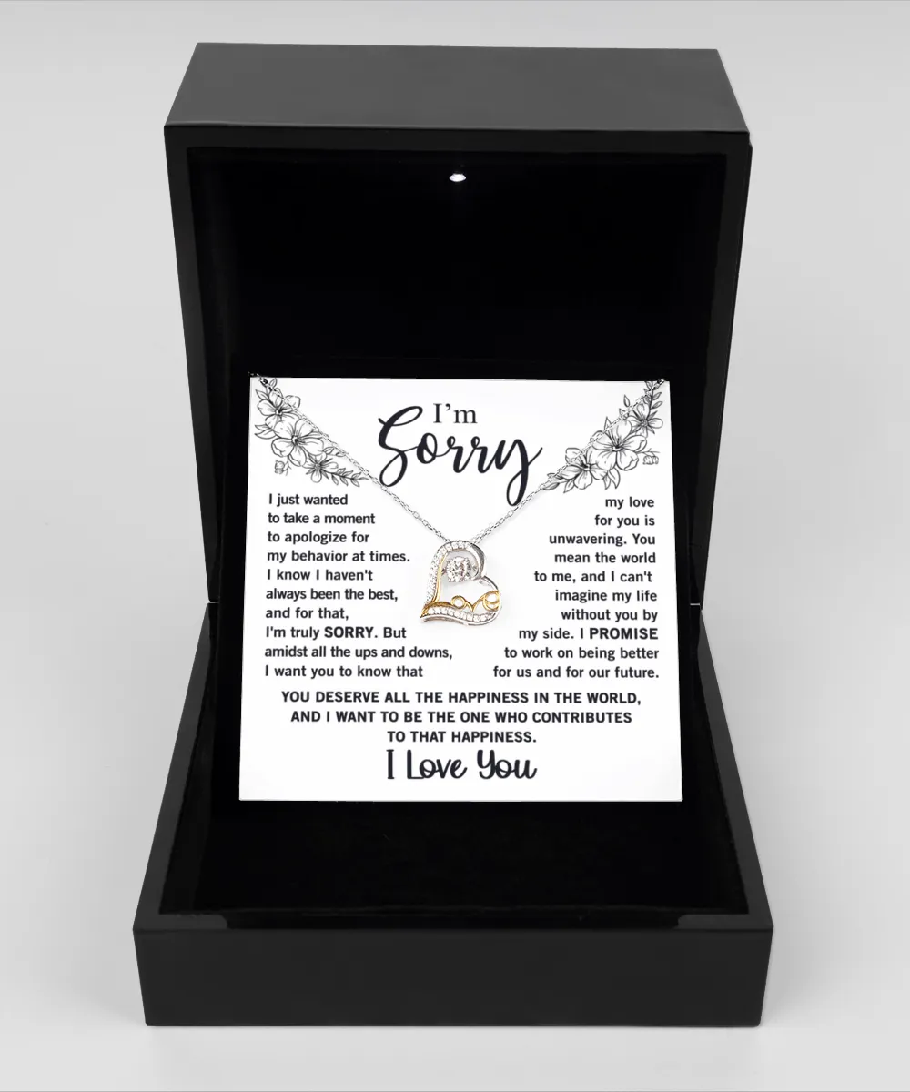 I'm Sorry, I Love You Love Dancing Necklace