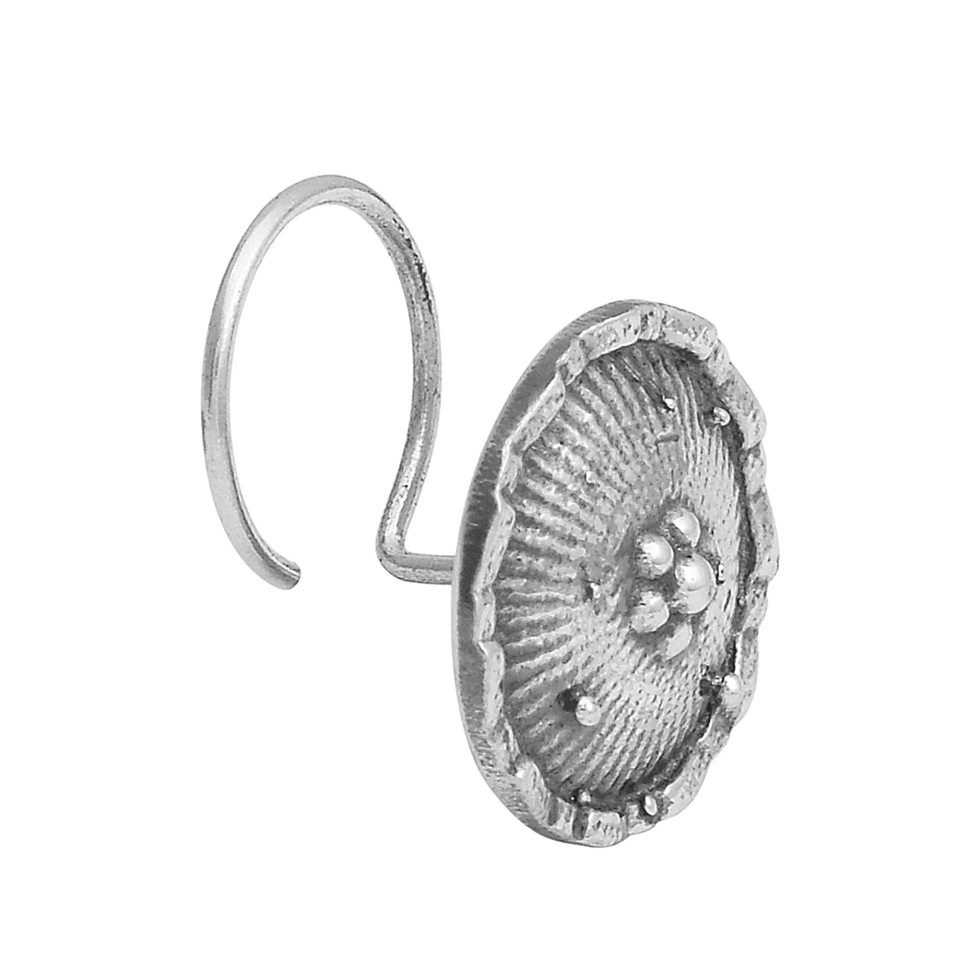 Indian Traditional Nose Pin For Women Handmade Jewelry Black Oxidized Nose Pin