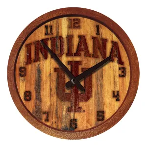 Indiana Hoosiers: Branded "Faux" Barrel Top Wall Clock