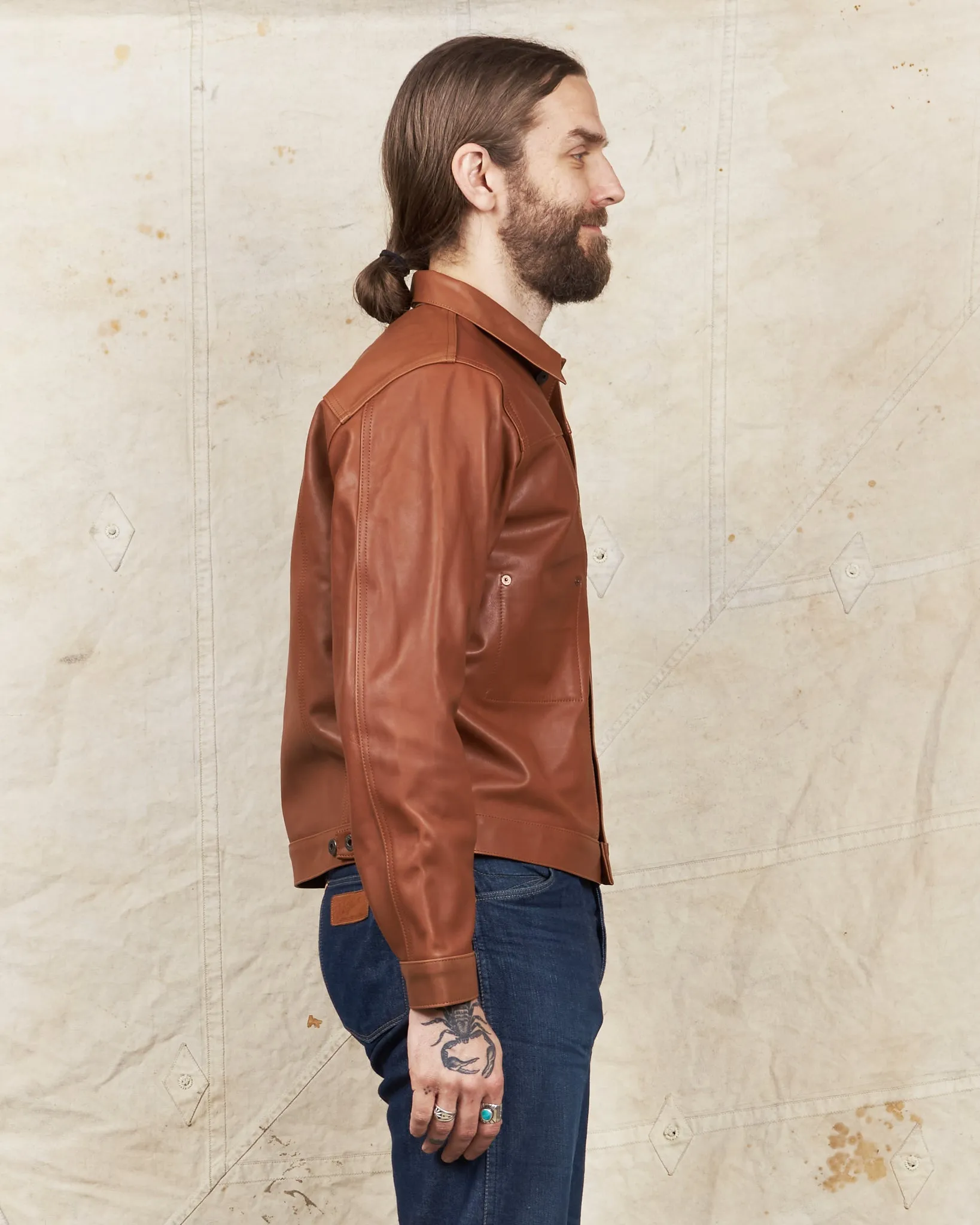 Indigofera Grant Jacket Cognac Leather