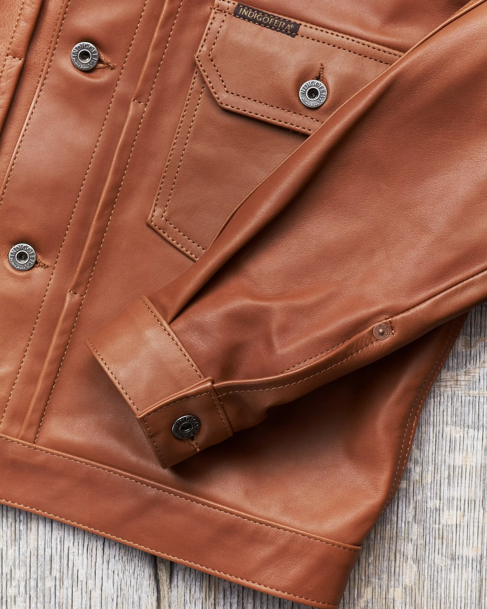 Indigofera Grant Jacket Cognac Leather