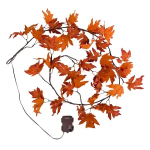 Indoor/Outdoor Maple Lighted Garland