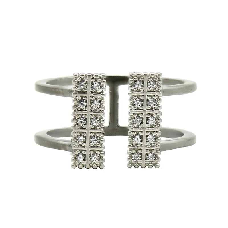 Industrial Finish Open Cuff Ring | Size 8