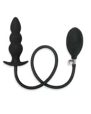 Inflatable Beaded Anal Plug with Customizable Sensations