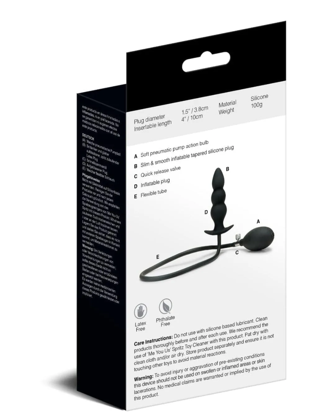 Inflatable Beaded Anal Plug with Customizable Sensations