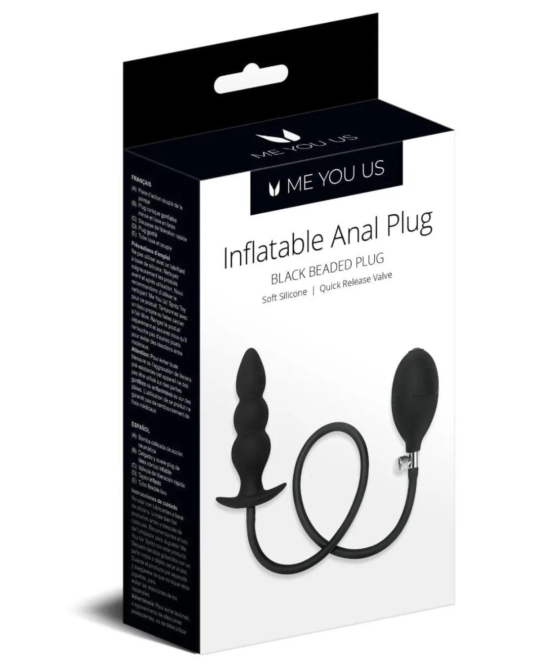 Inflatable Beaded Anal Plug with Customizable Sensations