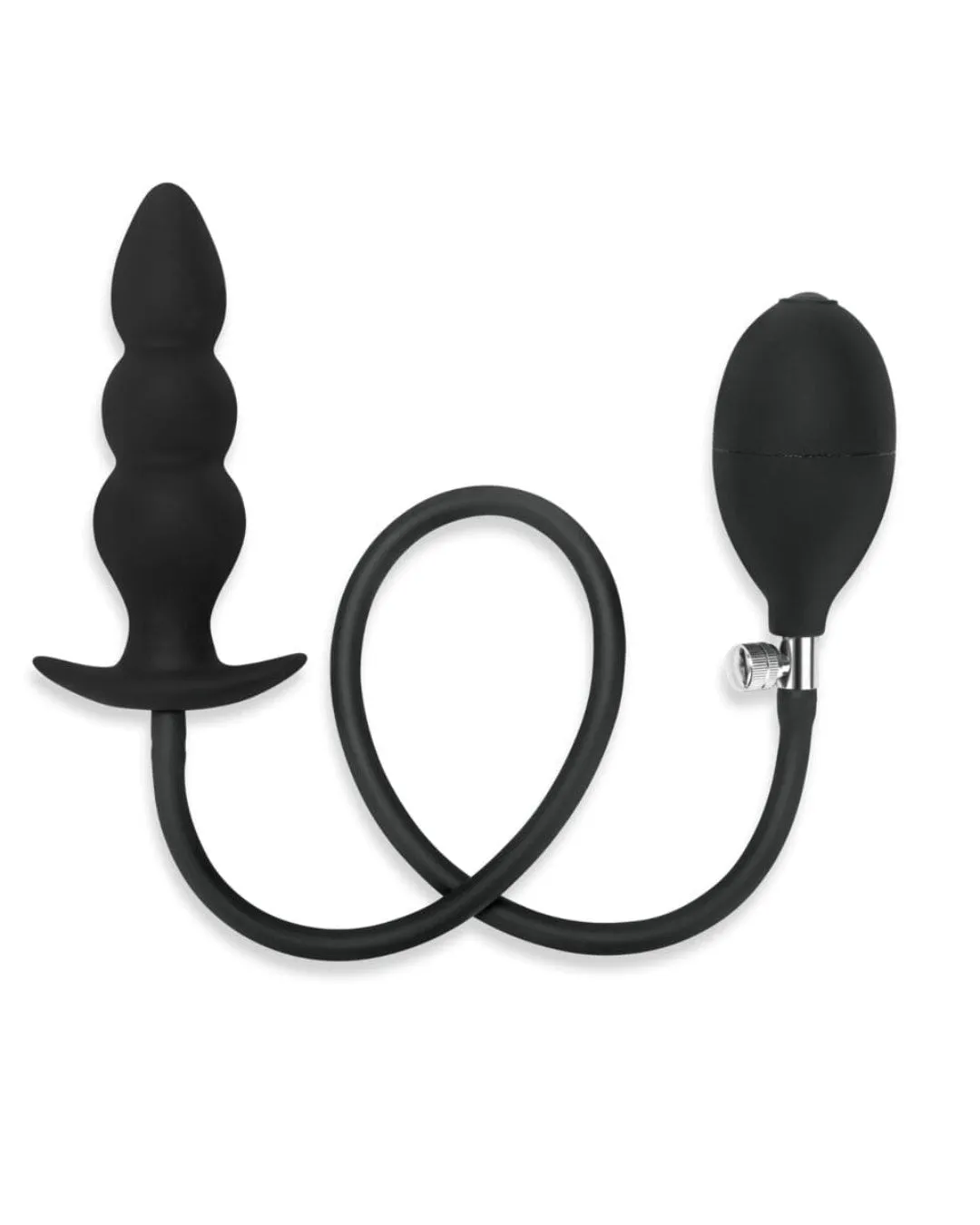 Inflatable Beaded Anal Plug with Customizable Sensations